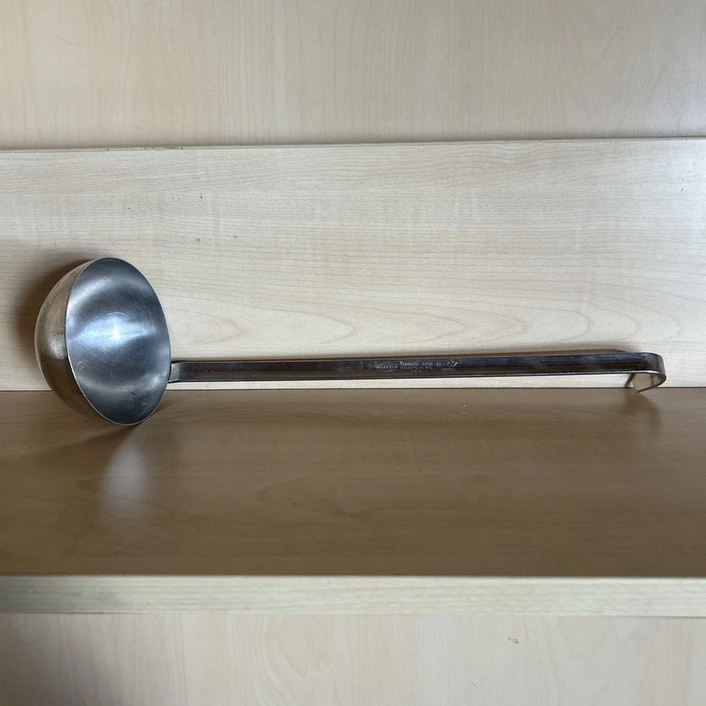Vtg Vollrath Stainless Steel Ladle Sheboygan Wisconsin, 3 1/2 Oz, 14